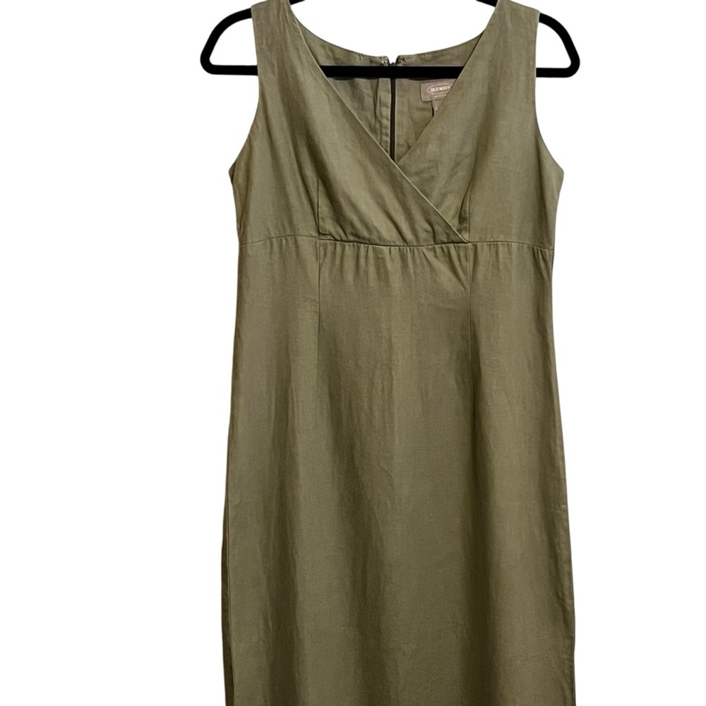 Old Navy Collection 100% linen cross front Maxi Dress sleeveless Size S - Picture 4 of 7